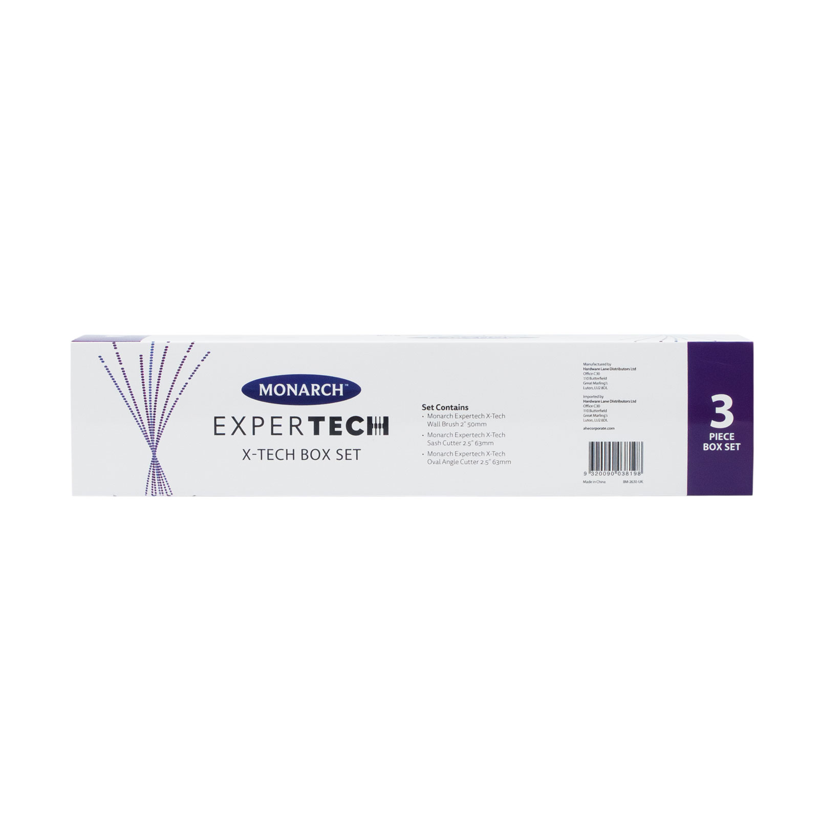 Monarch XTech Box Set 3pc - XTech - 50mm Wall, 63mm Sash and 63mm Oval packaging back view