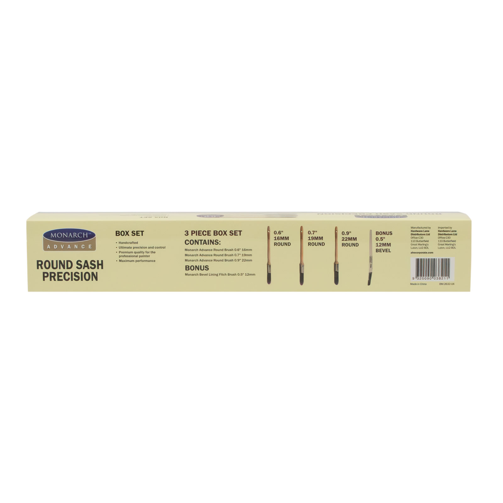 Monarch Advance Round 4pk in packaging side view